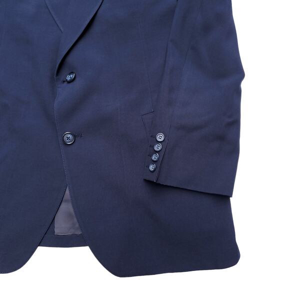 Vintage Adams Row Blue Blazer Jacket Sport Coat Polyester Fits a 42R - Picture 3 of 8